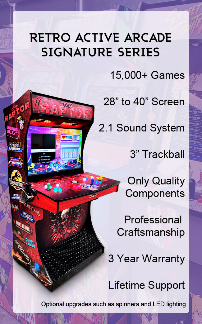 Full-Sized Two Player Upright Arcade Game With Trackball And 3,000 Games  For Sale